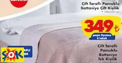 ÇİFT TARAFLI PAMUKLU BATTANİYE ÇİFT KİŞİLİK ÇİFT TARAFLI PAMUKLU BATTANİYE ÇİFT KİŞİLİK